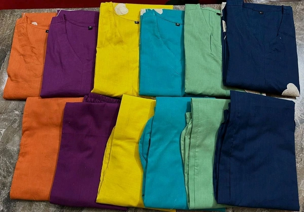 LCW 5736 Beautiful Cotton  cord-set Patch-work & embroidery  - Yellow, XL-42