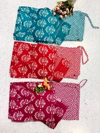 LCW 5749 New Beautiful Heavy Cotton Kurti Pant Dupatta Set Embroidery With Side Pocket     - Red, M-38