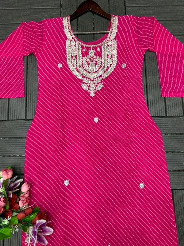 DSS 5779 New Party Wear Look Heavy Georgette With Embroidery Work  Top , Sarara With Dupatta  - Pink, XL-42