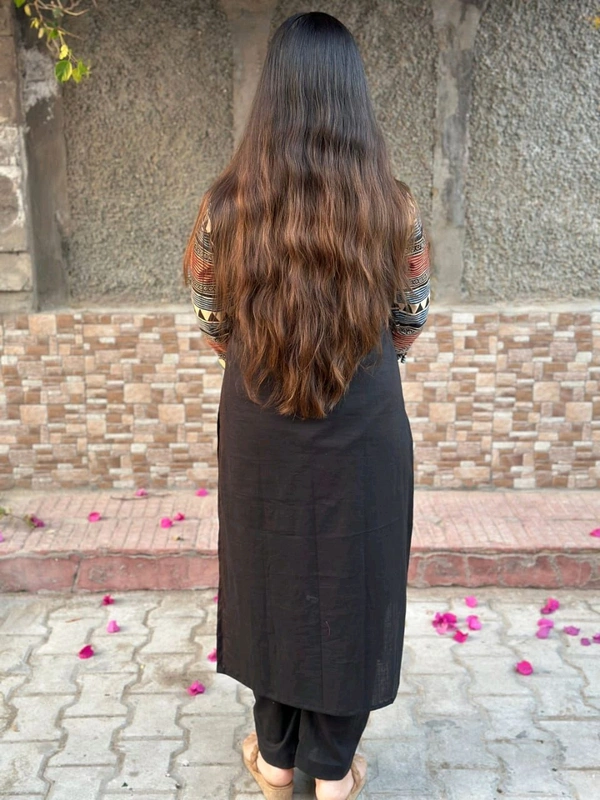 LCW 5784 New Beautiful Pure Cotton Kurti With Pant
 - Black, XL-42