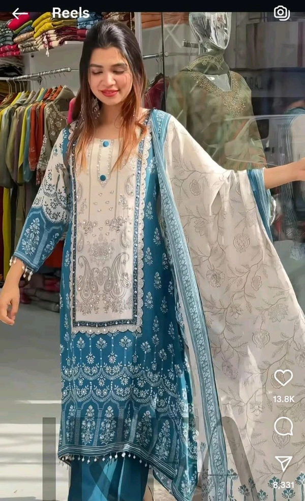 DSS 5786 New Stylish Stunning Berry Silk Kurti Pant Dupatta Set With Hand Mirror Work  - L-40