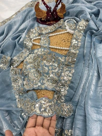 DSS 5787 New Trending designer Soft Space Silk saree collection sequins Dori embroidery work