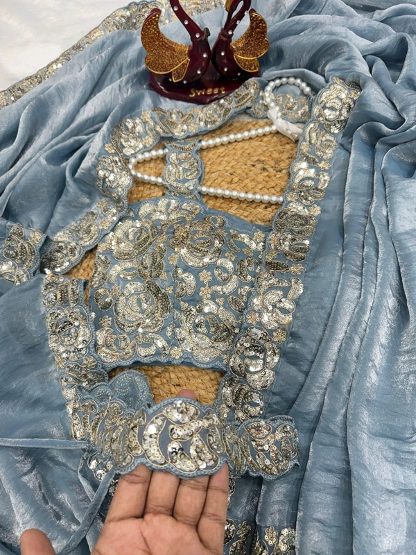 DSS 5787 New Trending designer Soft Space Silk saree collection sequins Dori embroidery work