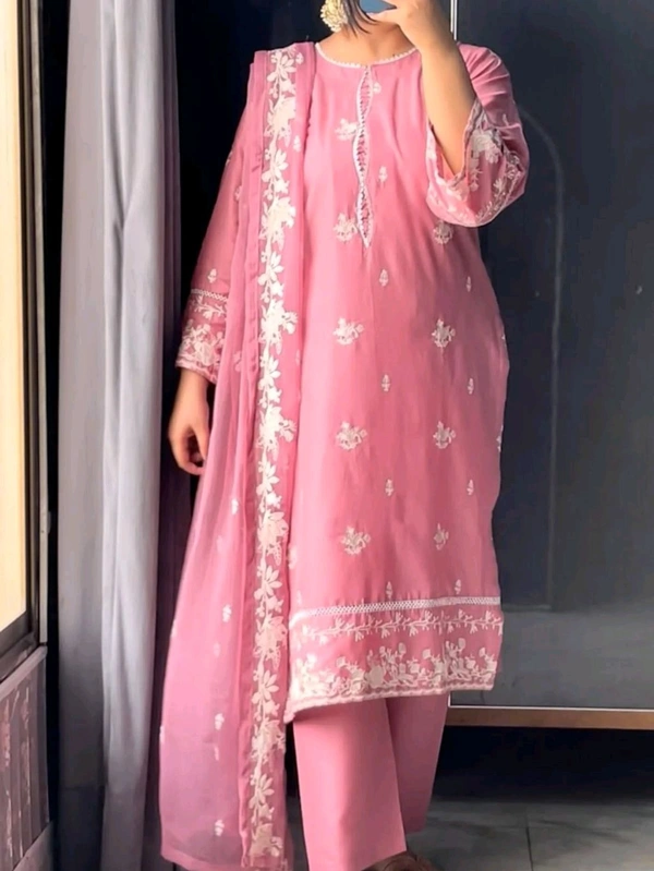 DSS 5791 New Chanderi Silk Suit Which Is Beautifully Crafted & Decorated With Heavy  Cotton Embroidery  - 2XL-44