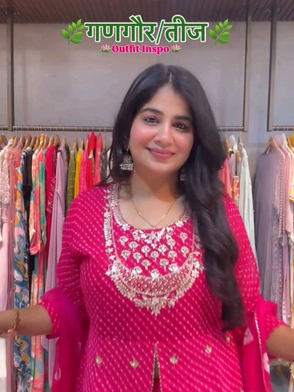 DSS 5792  New Party Look Heavy  Georgette  Top , Lehengha With Dupatta Embroidery Work With Border Lace - Rose pink, M-38