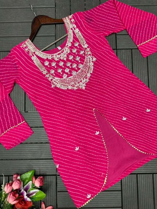 DSS 5792  New Party Look Heavy  Georgette  Top , Lehengha With Dupatta Embroidery Work With Border Lace - Rose pink, L-40