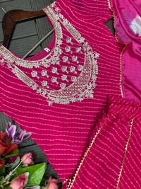 DSS 5792  New Party Look Heavy  Georgette  Top , Lehengha With Dupatta Embroidery Work With Border Lace - Rose pink, XL-42