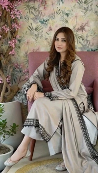 DSS 5801 *PREMIUM DESIGNER READYMADE FAUX GEORGETTE TOP BOTTOM & DUPATTA  SET  - 4XL-48
