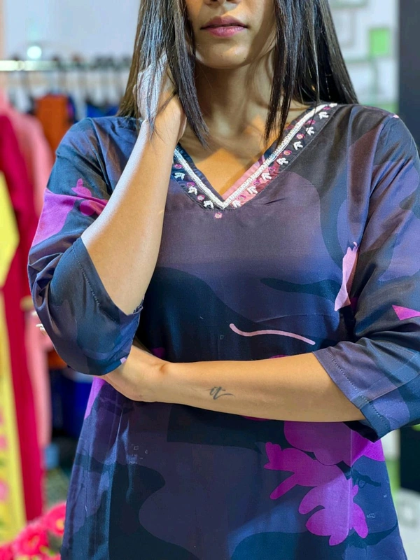 SF5  5803 New Stylish And Comfortable  Maslin Kurti Pant Set - M-38