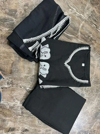 SF5  5814 BEAUTIFUL COTTON KURTI PANT DUPATTA  EMBROIDERY WORK WITH LESS WORK  - L-40