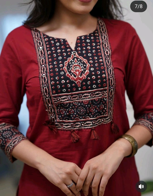 LCW 5817 New Premium launch Cotton straight kurti,pant, dupatta sets - Maroon, M-38
