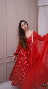 DSS 5819 New Heavy Blooming Georgette With Heavy Embroidery Work Anarkali Gown With Dupatta  - M-38