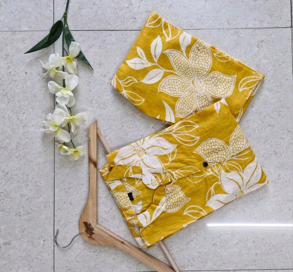 SF5  5826 NEW LOOK  COTTON  CORD SET PERFECT COTTON A LINE KURTI   NECK STYLE WITH ONE SIDE POCKET - XL-42