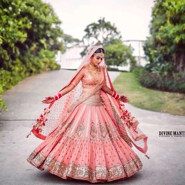 DSS 5828 *BRIDAL WEAR HEAVY FUAX GEORGETTE EMBROIDERED SEQUENCE WORK LEHENGAS CHOLI WITH DUPATTA - 2XL-44