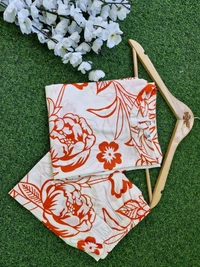 SF5 5830 *New Premium Floral Fine cotton kurti Pant set in side sleeve attached With Side Pocket  - 2XL-44