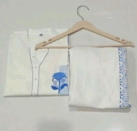 NVE 5849  New elegant Cotton Flex  Co-ords. Designed With Sequins Embroidery Work  - Blue, M-38