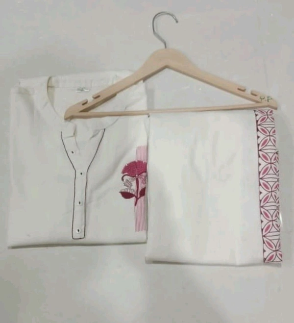 NVE 5849  New elegant Cotton Flex  Co-ords. Designed With Sequins Embroidery Work  - Maroon, L-40