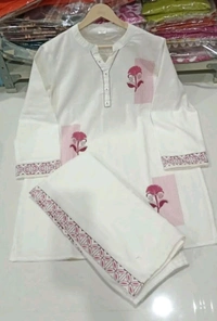 NVE 5849  New elegant Cotton Flex  Co-ords. Designed With Sequins Embroidery Work  - Maroon, 3XL-46