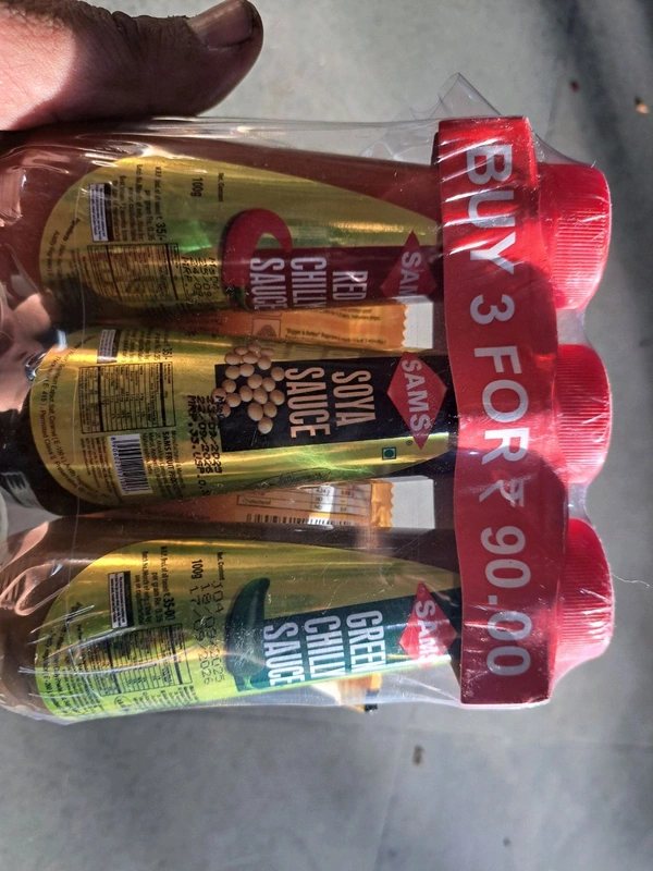 Sauce Mix  3in1( Red,soya,green Popconrn Pouch Free)