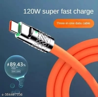 120W METAL 3 IN 1 CHARGING CABLE - 1 PCS