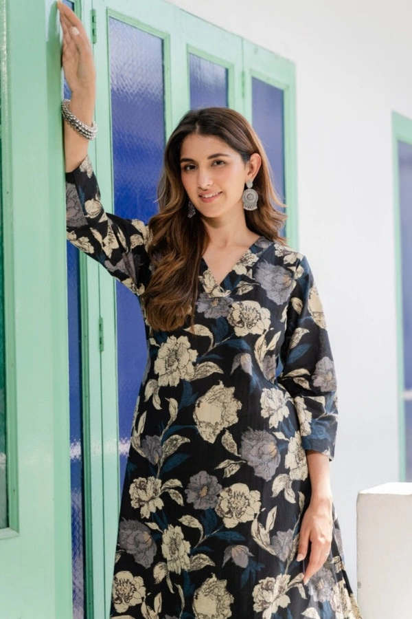 KDJ 2196 Wine Floral Cord Set - Pine Green, XL-42