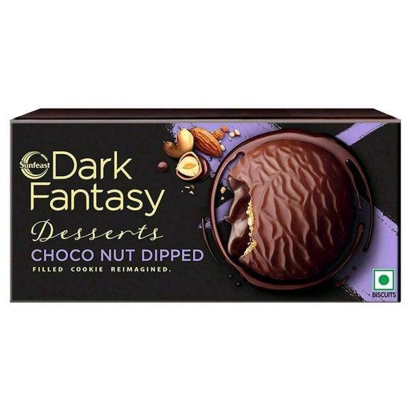 Sunfeast Dark Fantasy Desserts Choco Nut Filled Cookie 100g