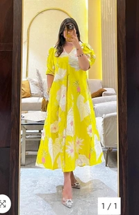 1058 HOT SELLING FLOWER CANDY DRESS  - Pink, L-40