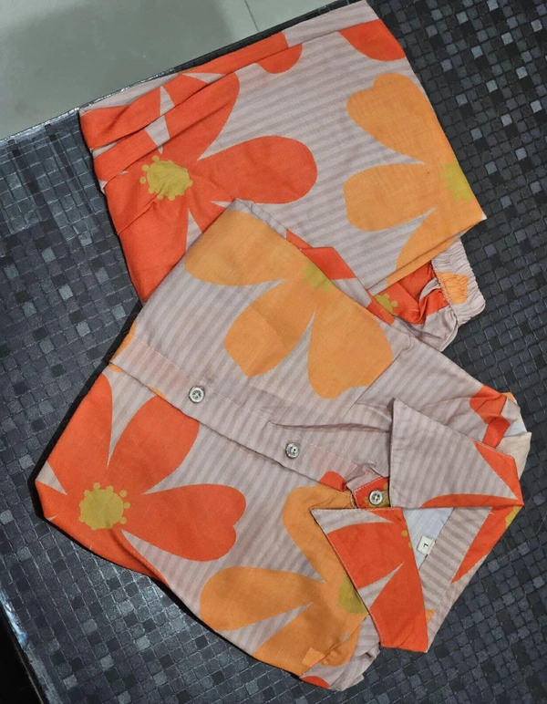 KDJ 2187 FLORAL PRINT CORD SET - 2XL-44