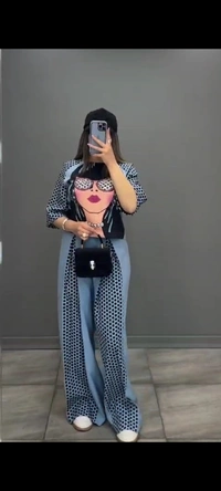 WSM 2186 Stylish Cord Set - Black, L-40