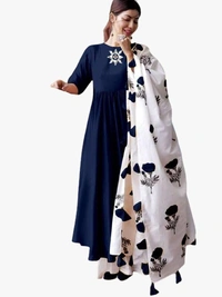 ARYM SHIPRA PAIR SETKURATI-PLAZZO-DUPATTA - Dark Blue, L-40