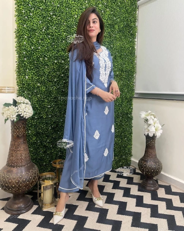 KDJ 1053 Occasion Embroidery Dress - S-36