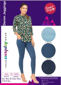 Comfort Lady DENIM Jegging (Medium BLUE)) - XL