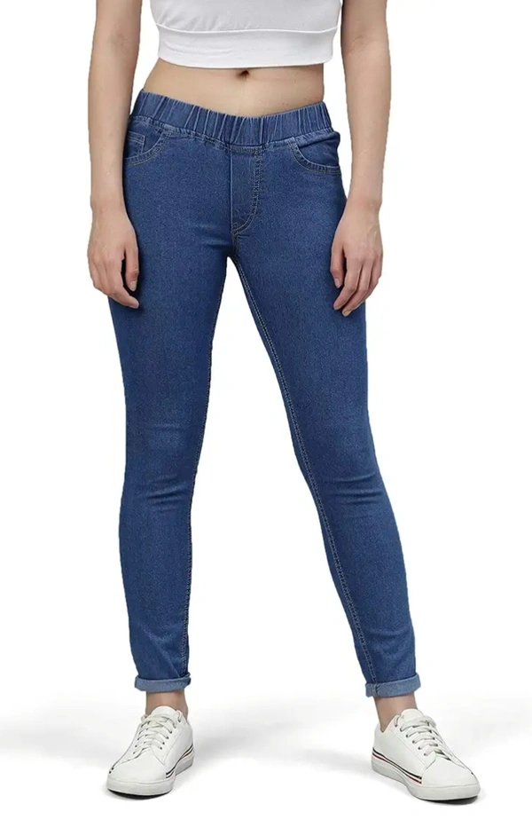 Comfort Lady DENIM Jegging (Medium BLUE)) - 3XL