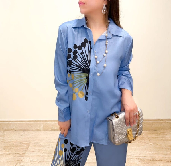 KD18 2183 Side Flower Cordset - Light Blue, XL-42