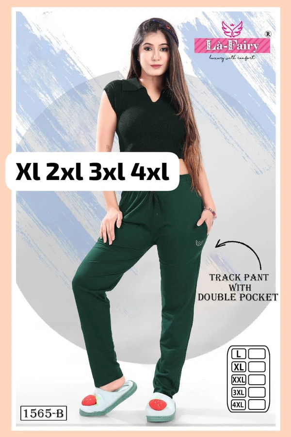 La Fairy  Plain Track Pant - 4XL