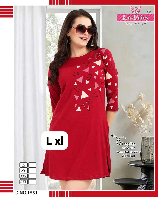 La Fairy  Beautiful Long Top  - XL-42