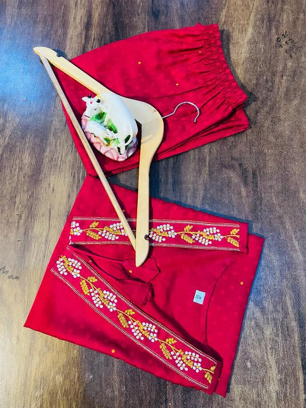 KDj  STRAIGHT KURTI WITH PANT - 46-3XL