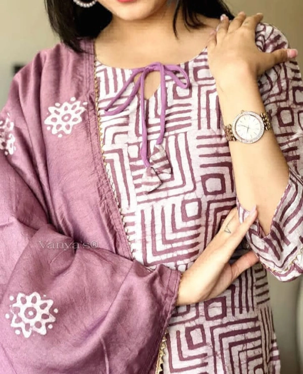 KDJ 2227 SUMMER SPECIAL COTTON KURTI SET - L-40