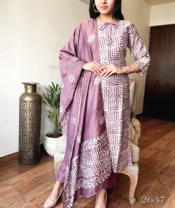 KDJ 2227 SUMMER SPECIAL COTTON KURTI SET - 3XL-46