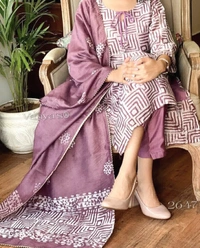KDJ 2227 SUMMER SPECIAL COTTON KURTI SET - 3XL-46