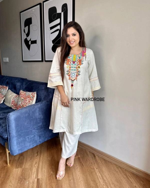 KDJ Embroidery Kurta Set - 42-XL