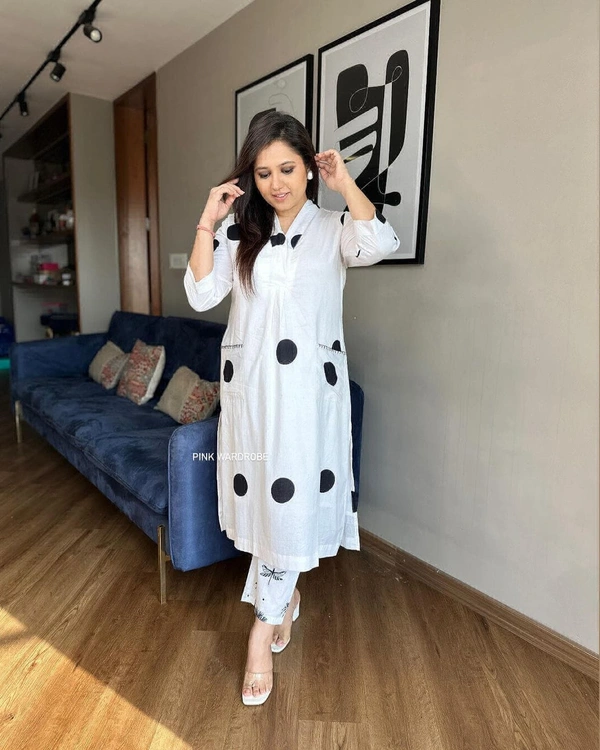 KDj 2226 Summer Special Cotton Dress - 42-XL, Black