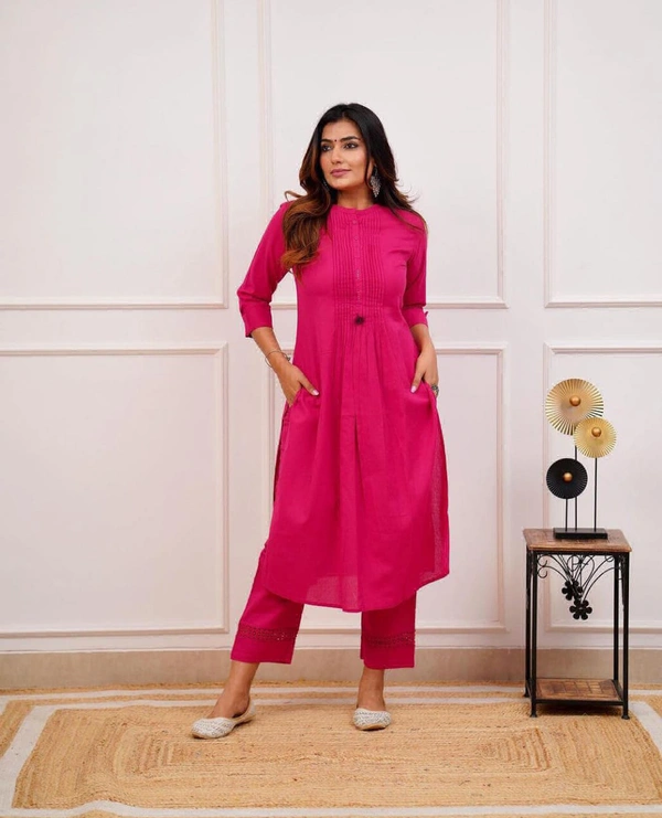 KDJ 2956 REYON KURTI WITH PANT  - Maroon, L-40