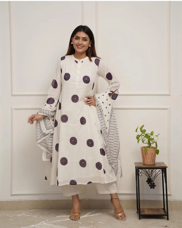 KDJ 3539 COTTON KURTA SET  - 42-XL