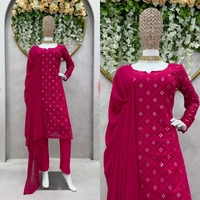VRE 5959 Designer Kurti Set  - sky blue, L-40