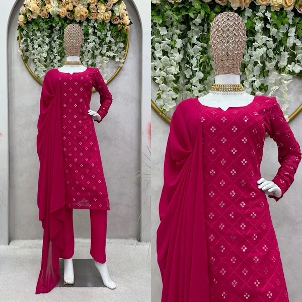 VRE 5959 Designer Kurti Set  - sky blue, L-40