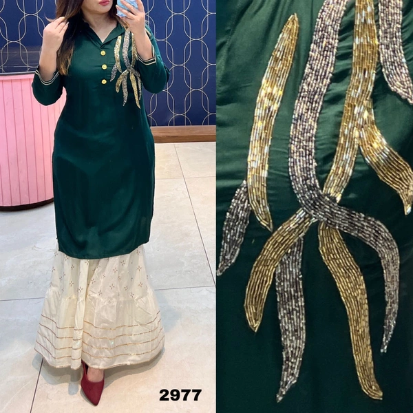 KDj 1040 Beautiful Sharara DRESS  - L-40