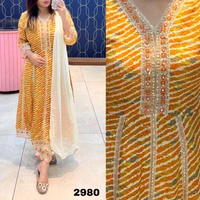 RTK 1039 ANARKALI DRESS  - red, 2XL-44