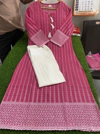 RPR HEAVY CHICKEN WORK KURTI WITH PLAZO PANT - M-38