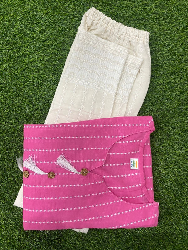 RPR HEAVY CHICKEN WORK KURTI WITH PLAZO PANT - M-38